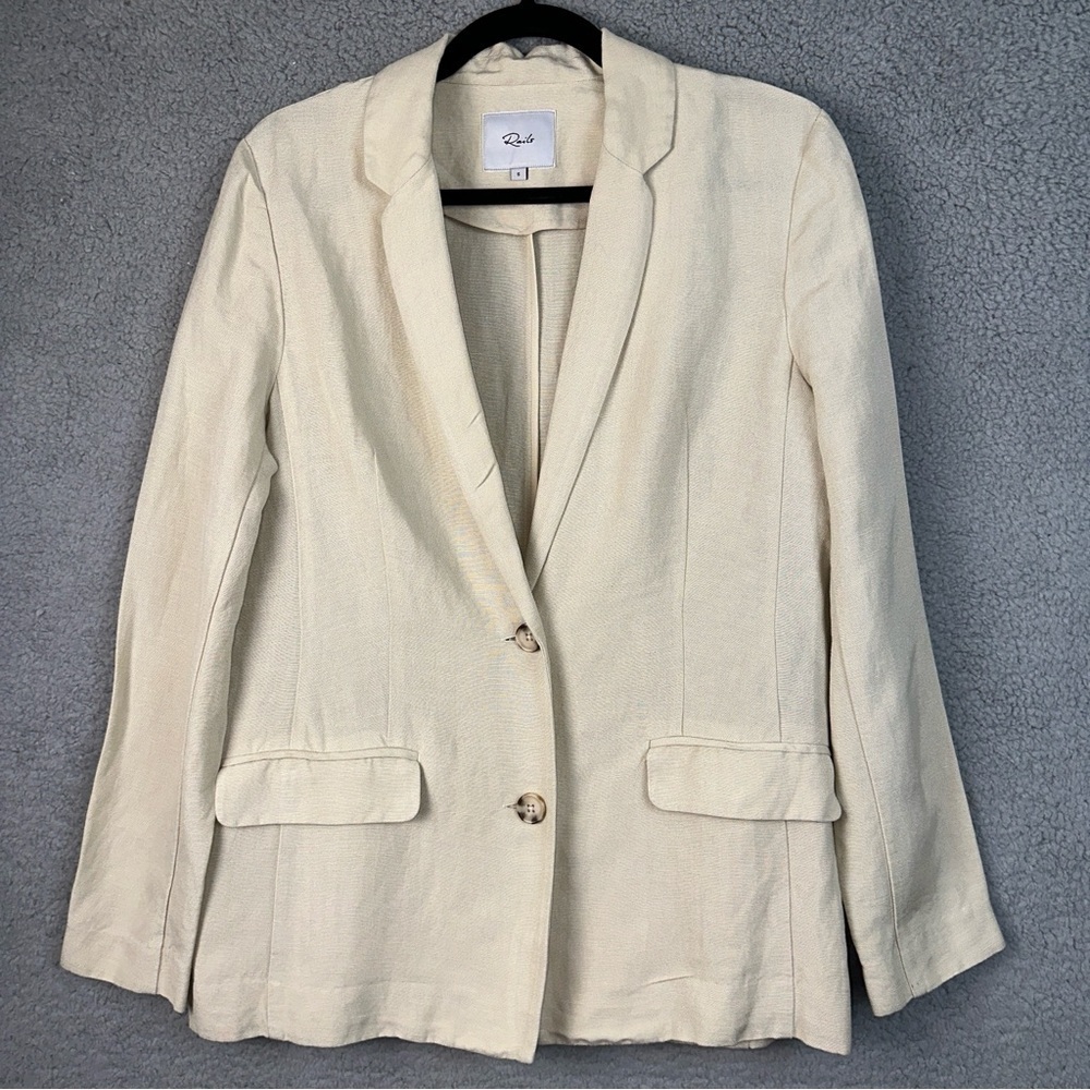 Rails Cream Textured Blazer